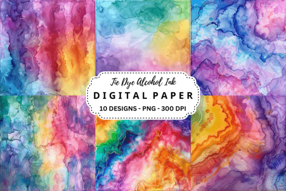 Download Tie Dye Alcohol Ink Digital Paper - Tie dye Collection