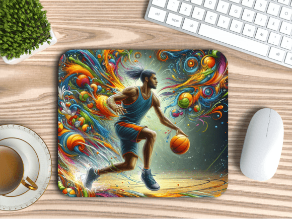 Download Basketball Player Dribble Mousepad PNG - Mousepad png Collection