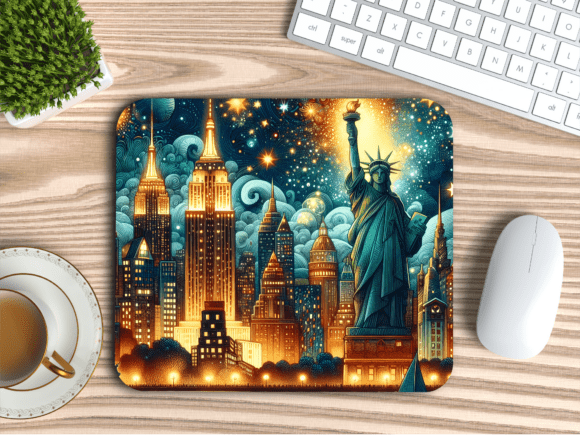 Download Statue of Liberty Night Sky Mousepad PNG - Mousepad png Collection