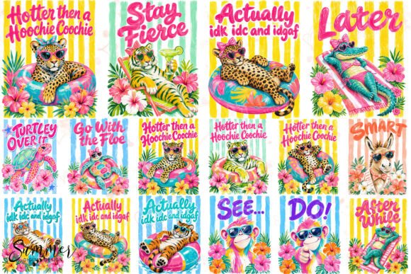 Download Sassy Summer Preppy Animal Sublimation - Animal Collection