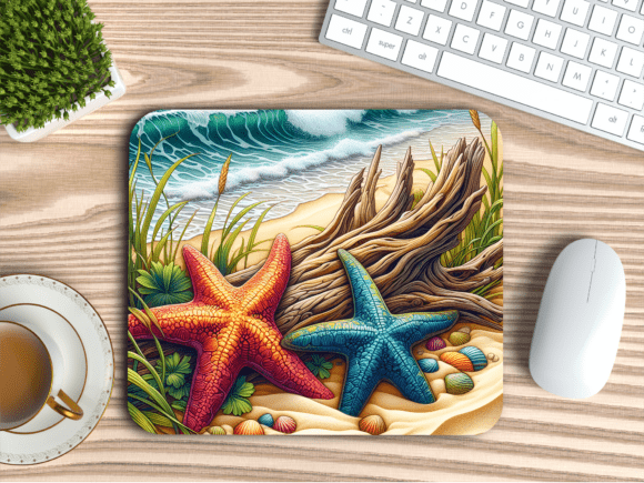 Download Driftwood Ocean Starfish Mousepad PNG - Mousepad png Collection