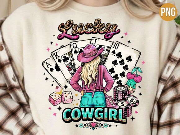 Download Lucky Cowgirl Retro Pink Western PNG - Western png Collection