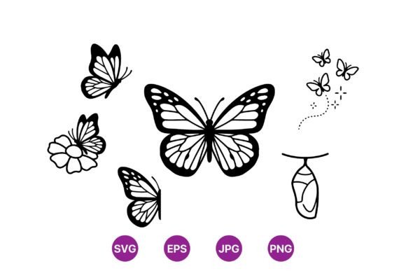 Download Monarch Butterfly SVG Clipart Set - Butterfly Collection