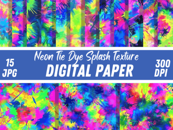 Download Neon Tie Dye Seamless Splash Textures - Tie dye Collection