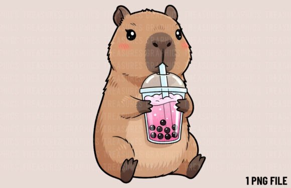 Download Cute Capybara Kawaii Animal Clipart PNG - Premium Resources