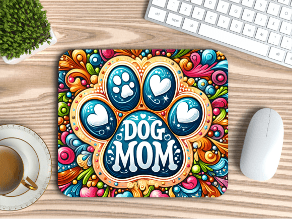 Download Dog Mom Paw Print Mousepad PNG - Mousepad png Collection