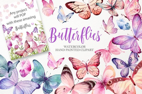 Download Watercolor Butterfly Clipart PNG - Butterfly Collection