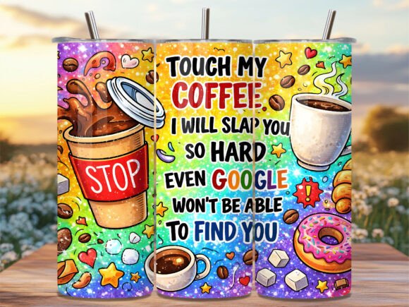 Download Funny Coffee Quote PNG Tumbler Wrap - Premium Resources