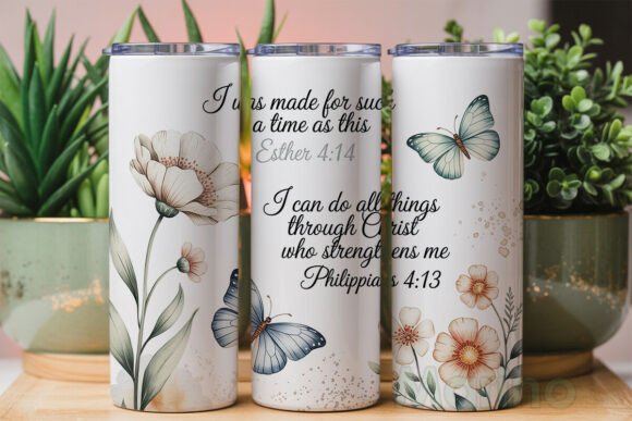Download Bible Verse Butterfly 20oz Tumbler Wrap - Butterfly Collection