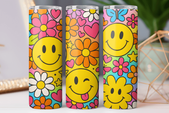 Download Daisy Smile Flower Tumbler Wrap Design - Tumbler wrap Collection